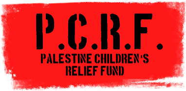 PCRF: Palestine Children's Relief Fund charity donation button